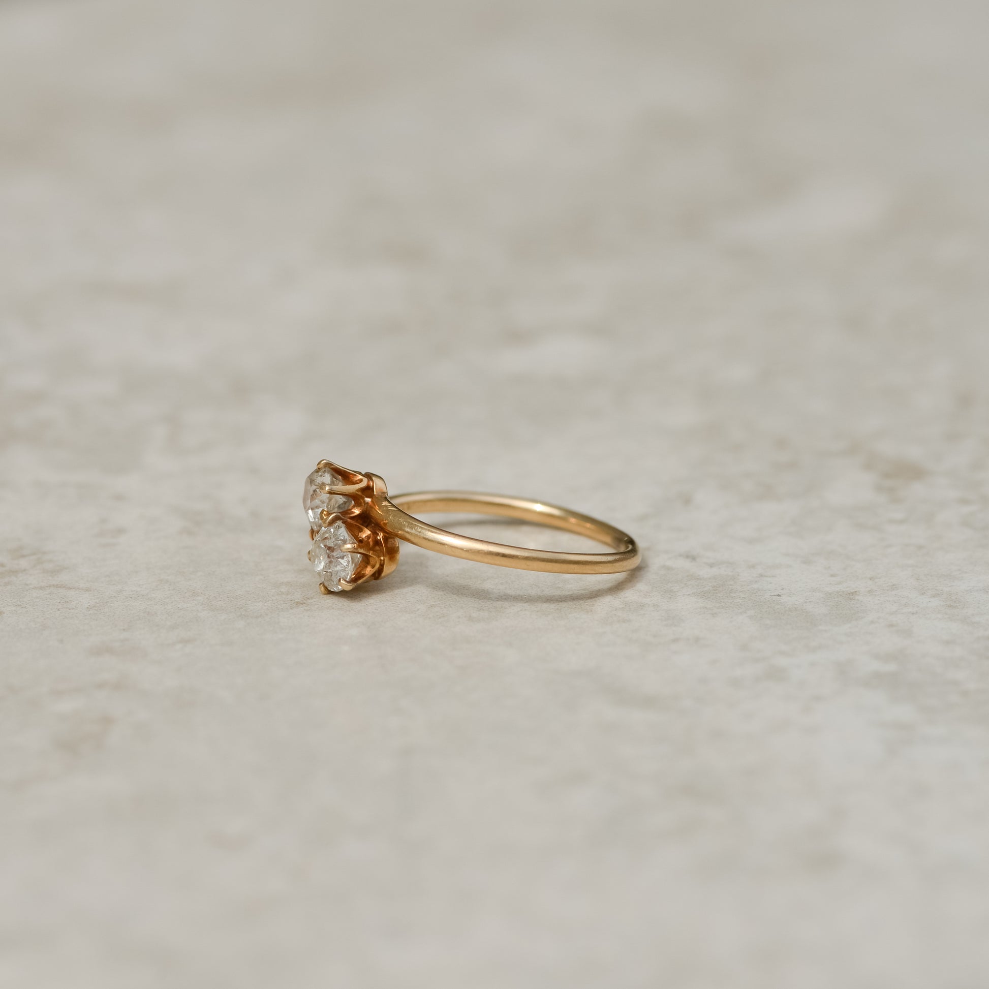Victorian Toi et Moi Old Mine Diamond Ring