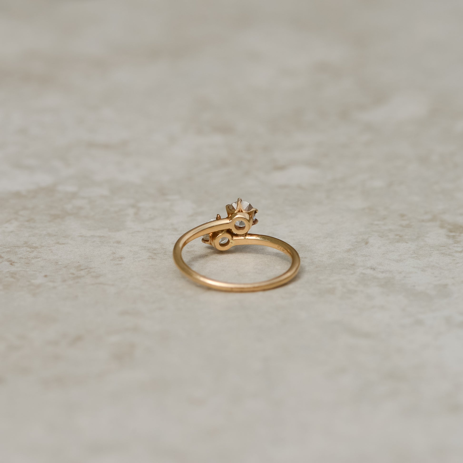 Victorian Toi et Moi Old Mine Diamond Ring