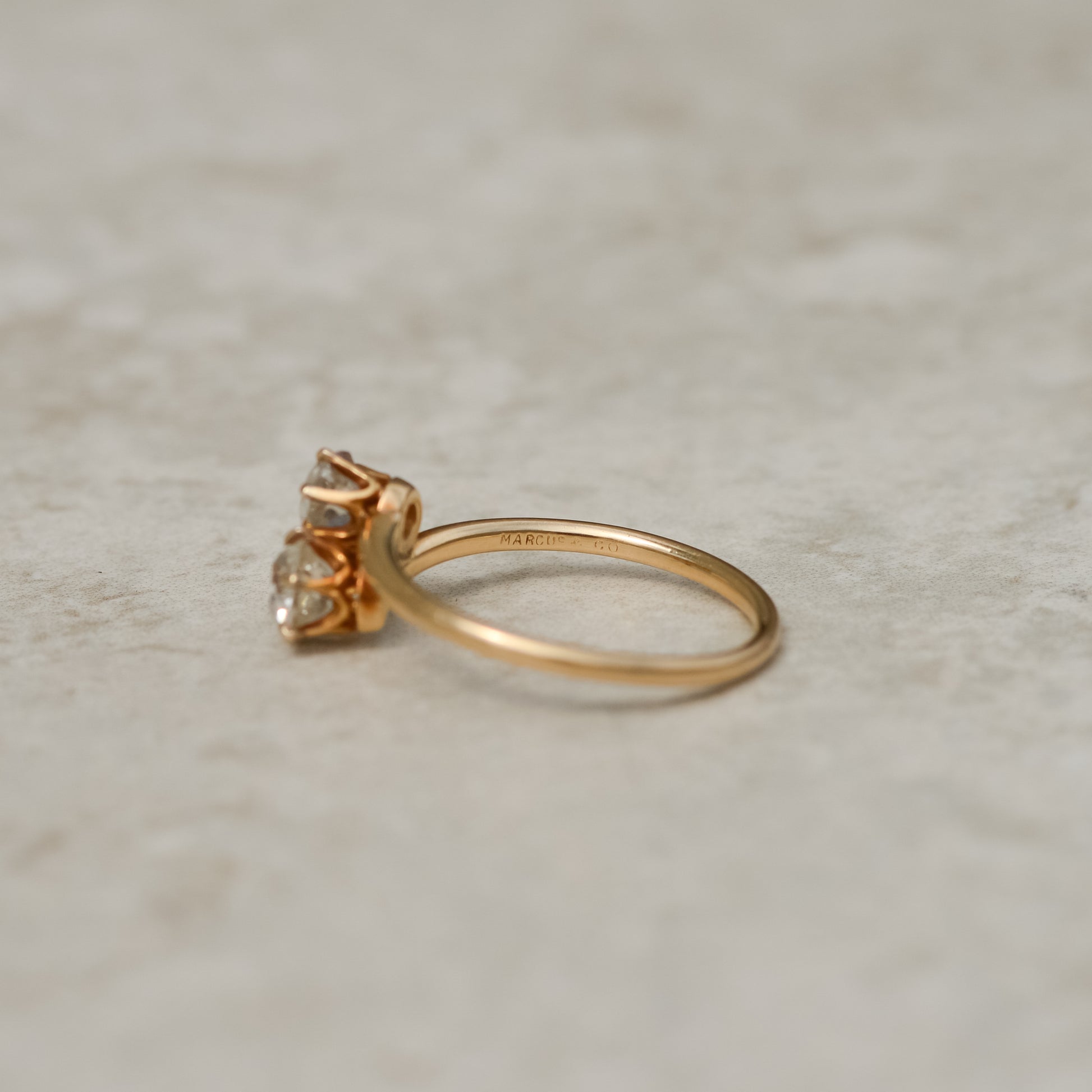 Victorian Toi et Moi Old Mine Diamond Ring