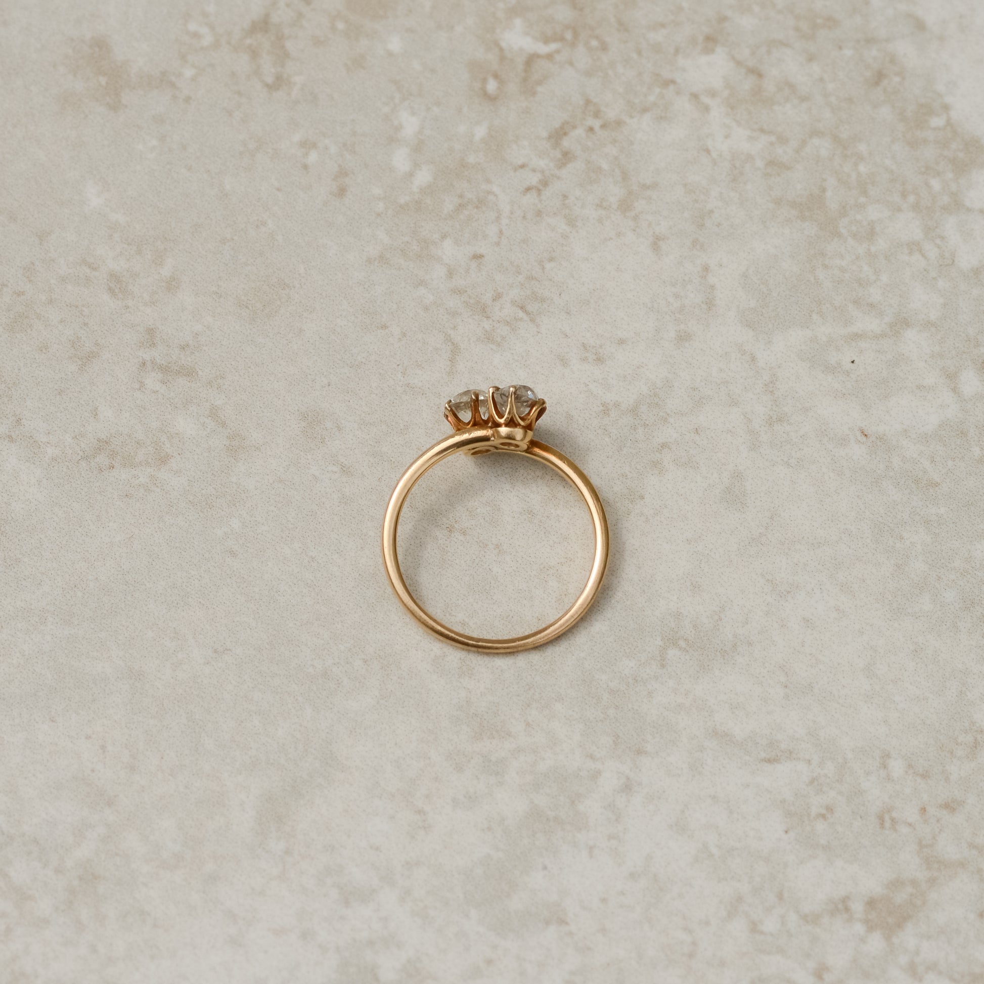 Victorian Toi et Moi Old Mine Diamond Ring