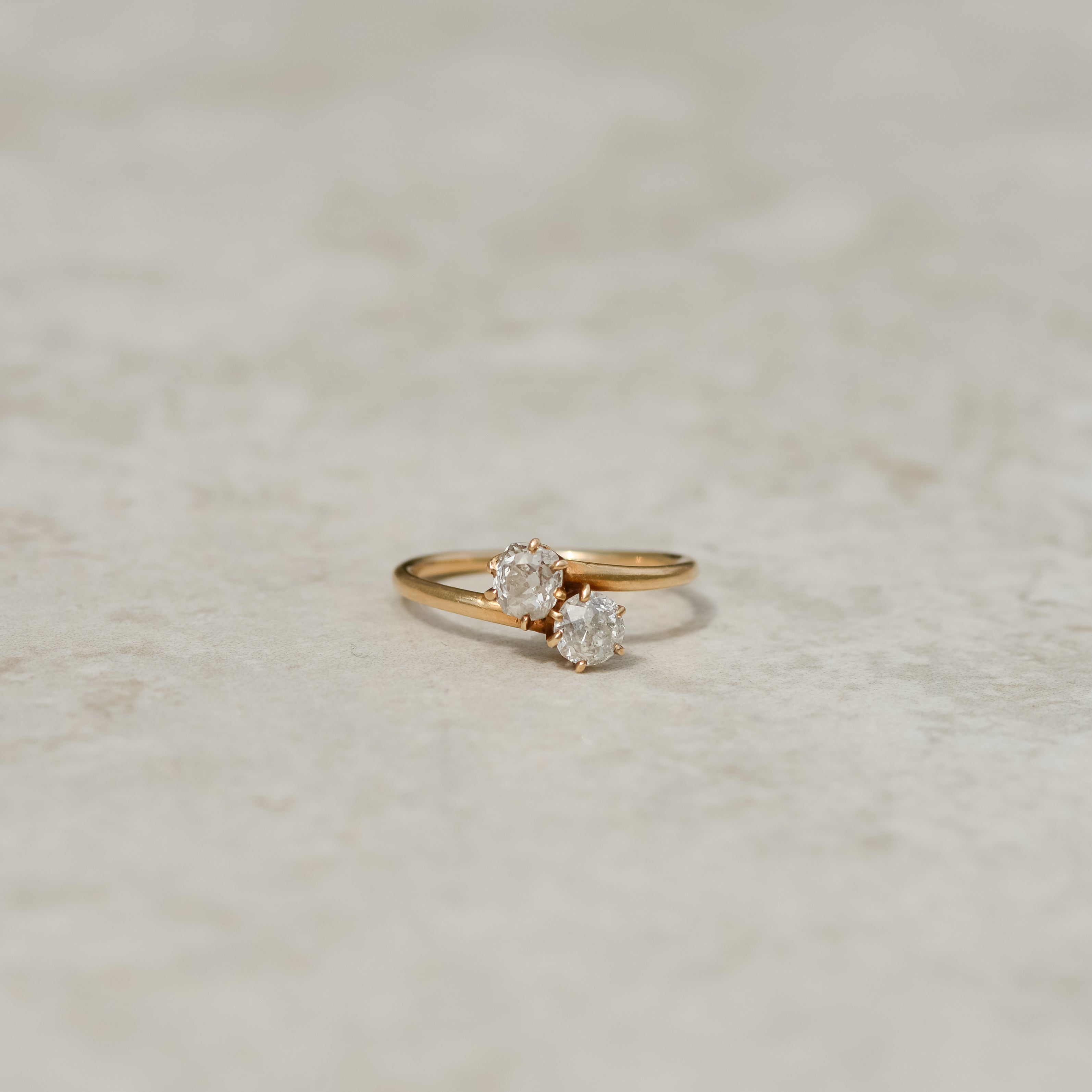 Victorian Toi et Moi Old Mine Diamond Ring