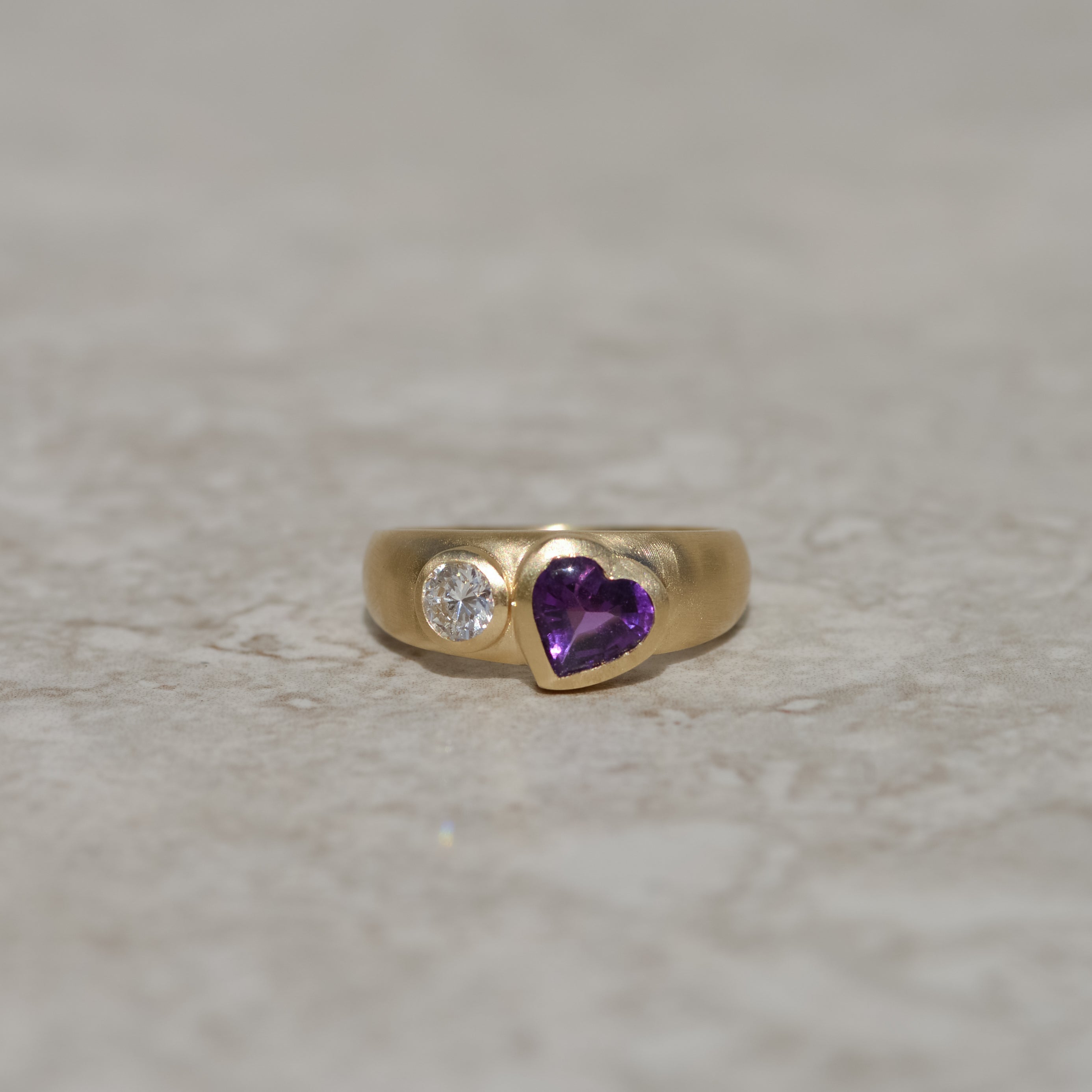Toi et Moi, amethyst and diamond