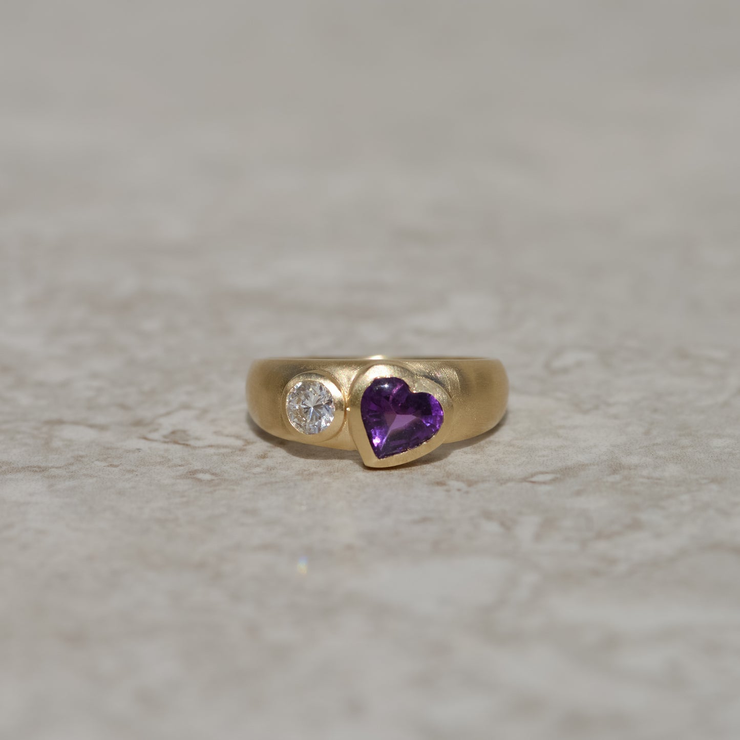 Toi et Moi, amethyst and diamond