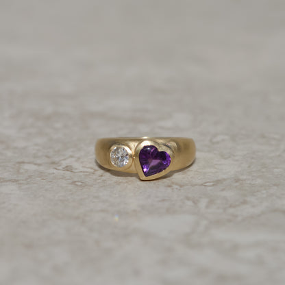Toi et Moi, amethyst and diamond