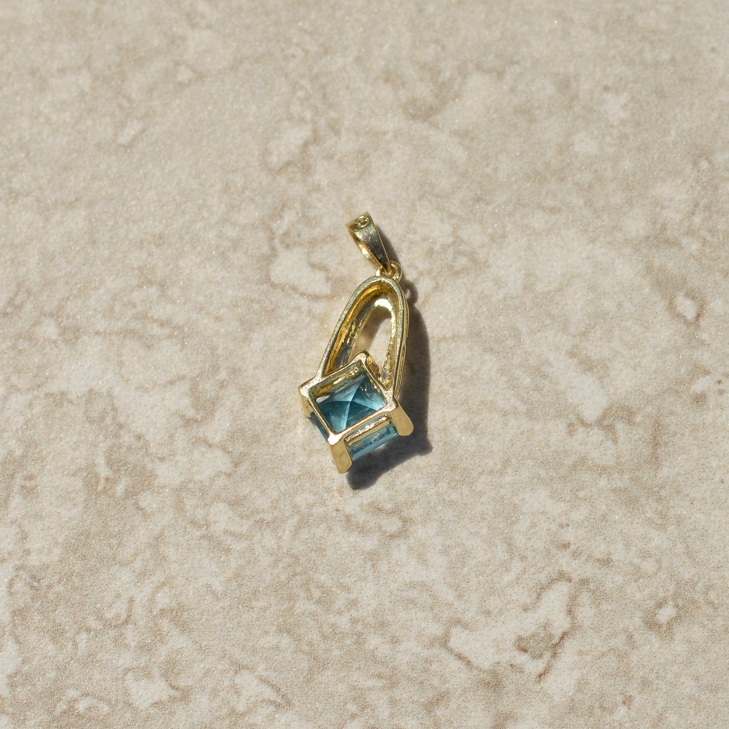 Vintage Square Topaz Charm