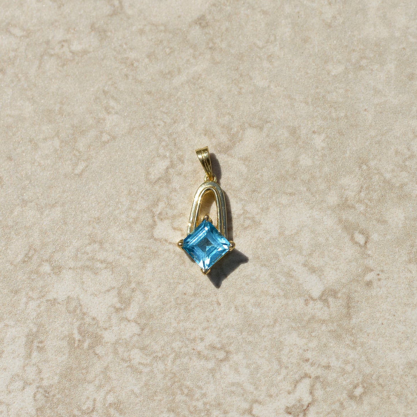 Vintage Square Topaz Charm