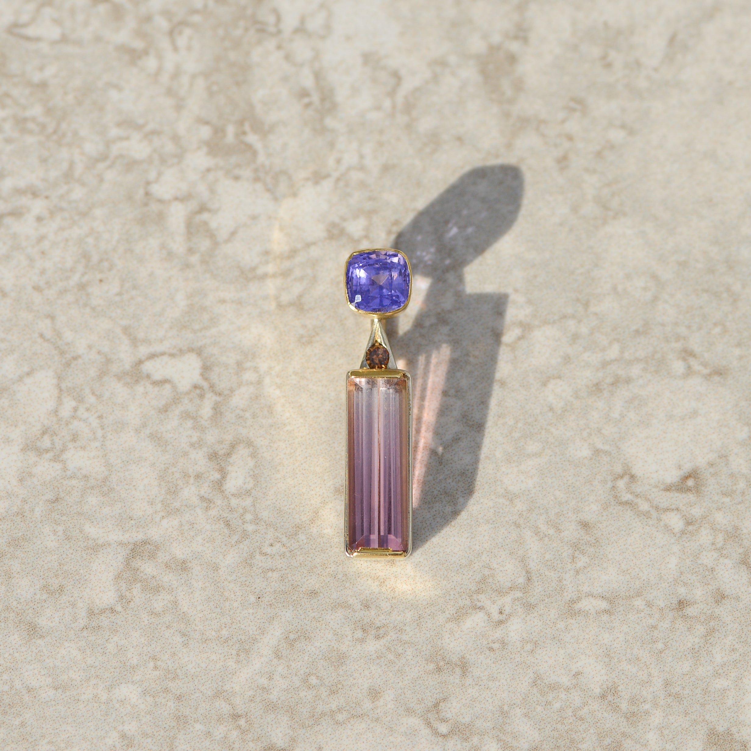 Vintage Tourmaline & Tanzanite Pendant