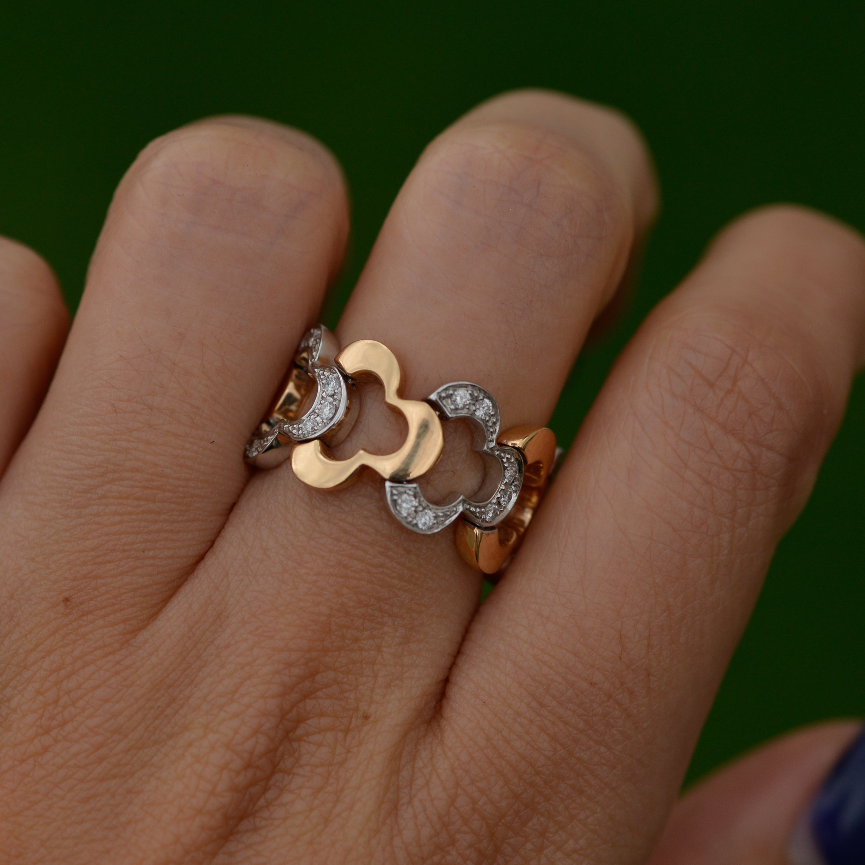 Estate Trefoil Diamond Flexible Band