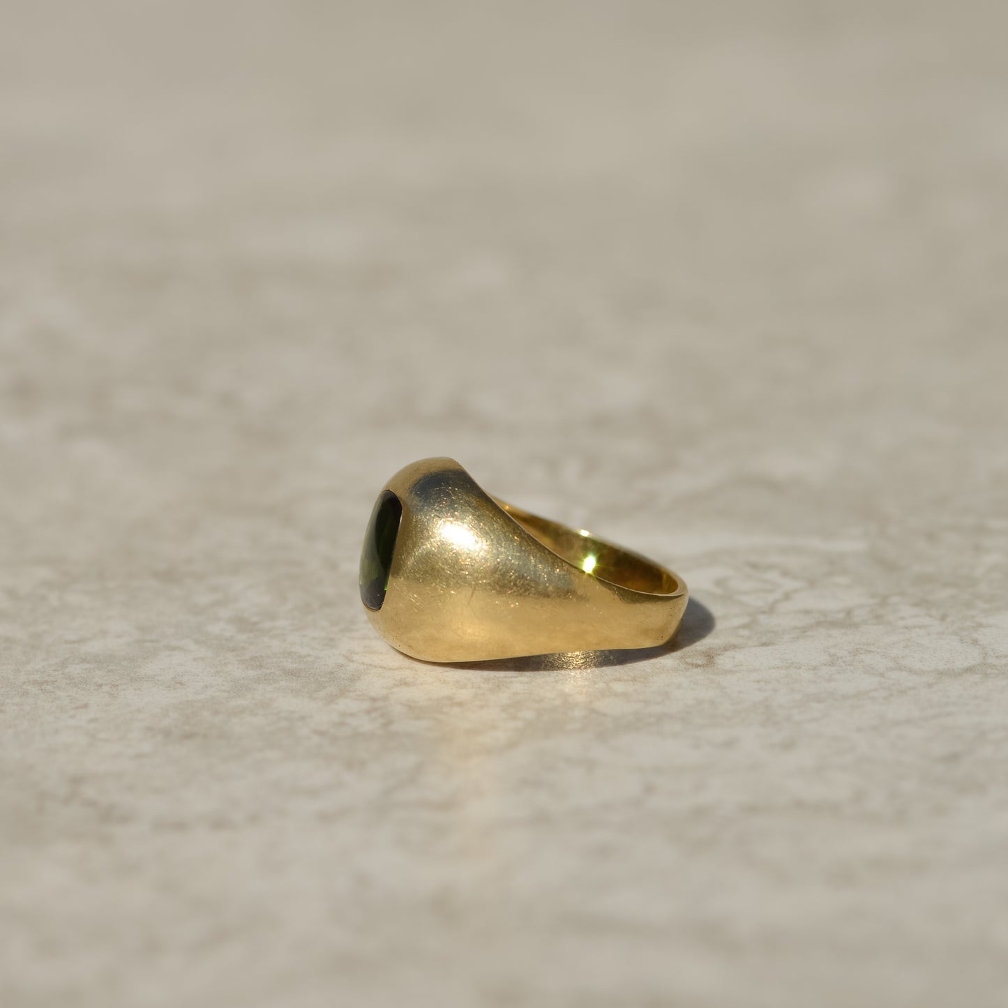 Vintage Buff-top Tourmaline Dome Ring