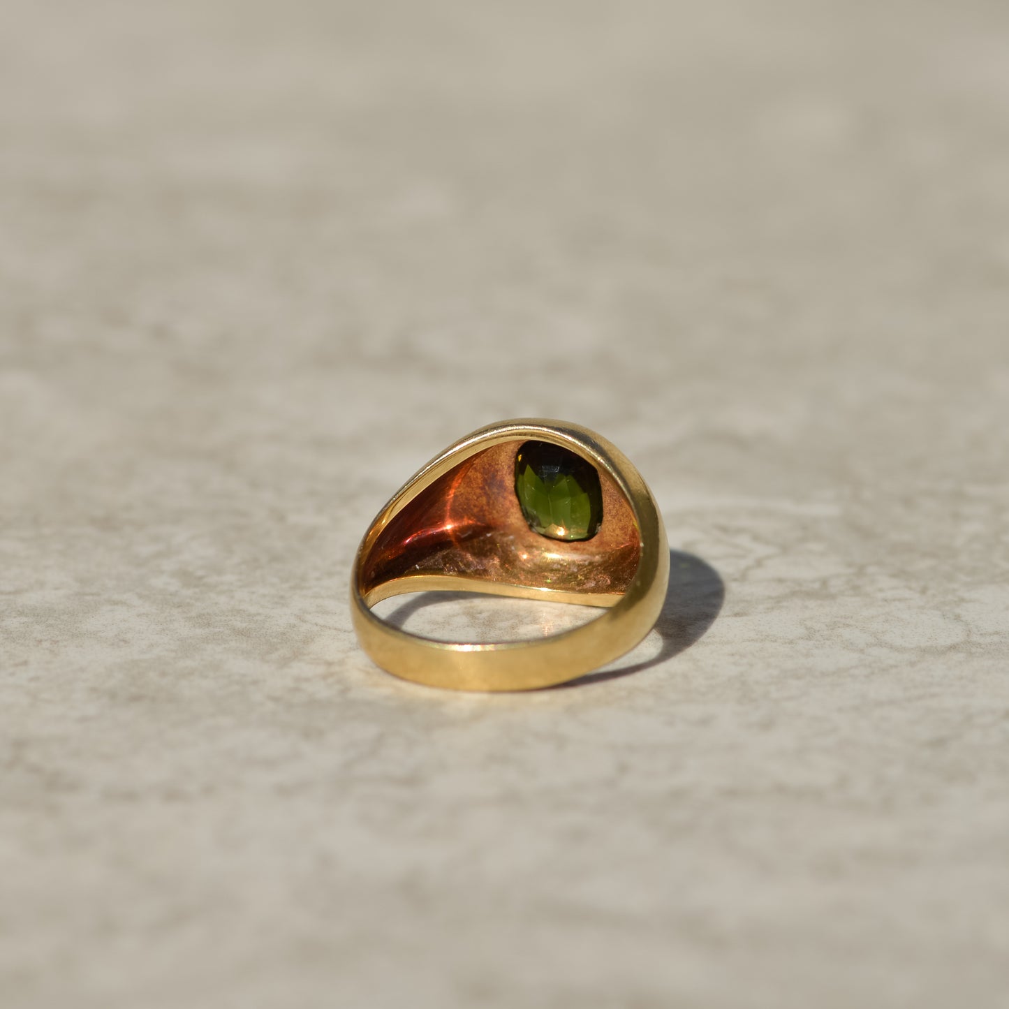 Vintage Buff-top Tourmaline Dome Ring