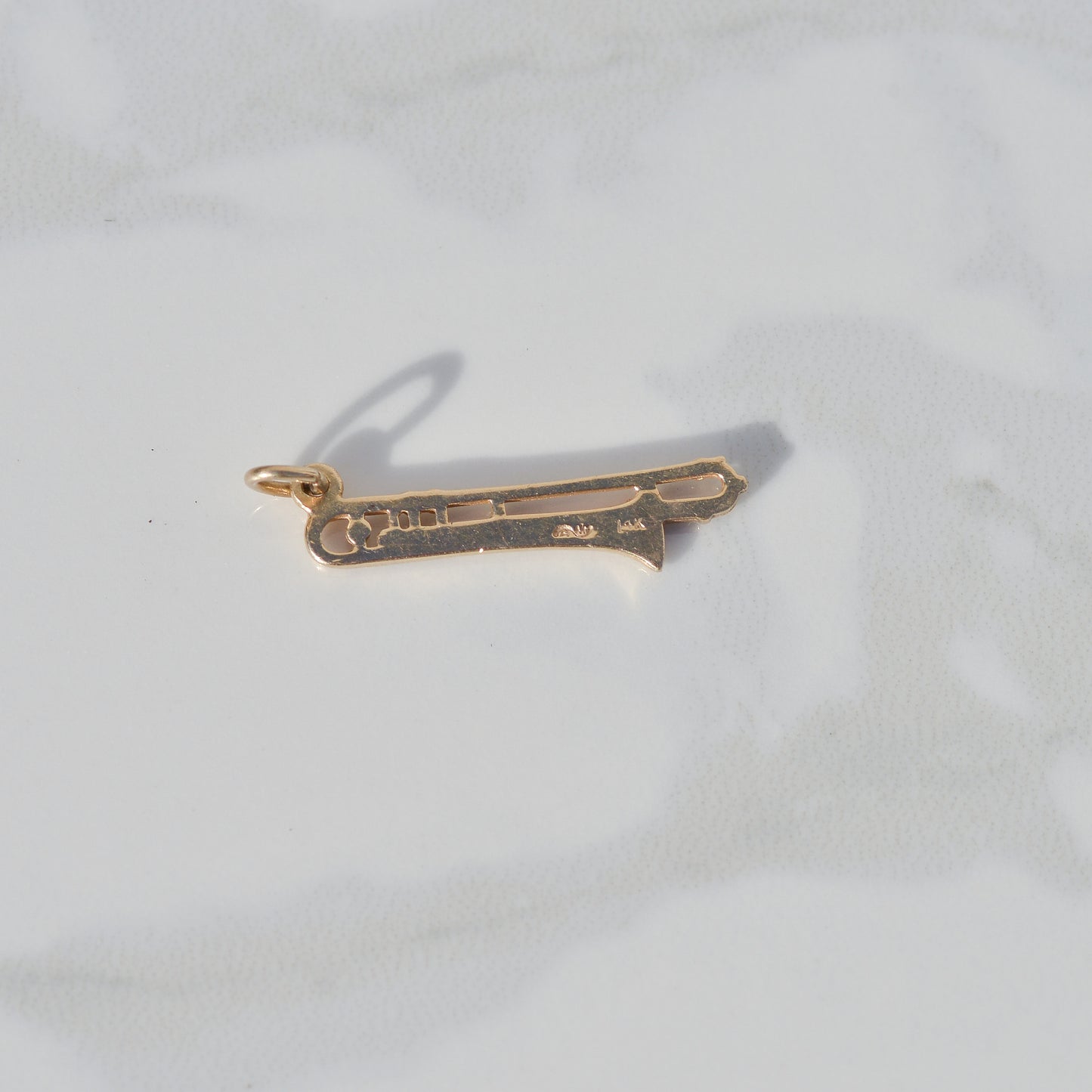 Estate Trombone Charm 14k