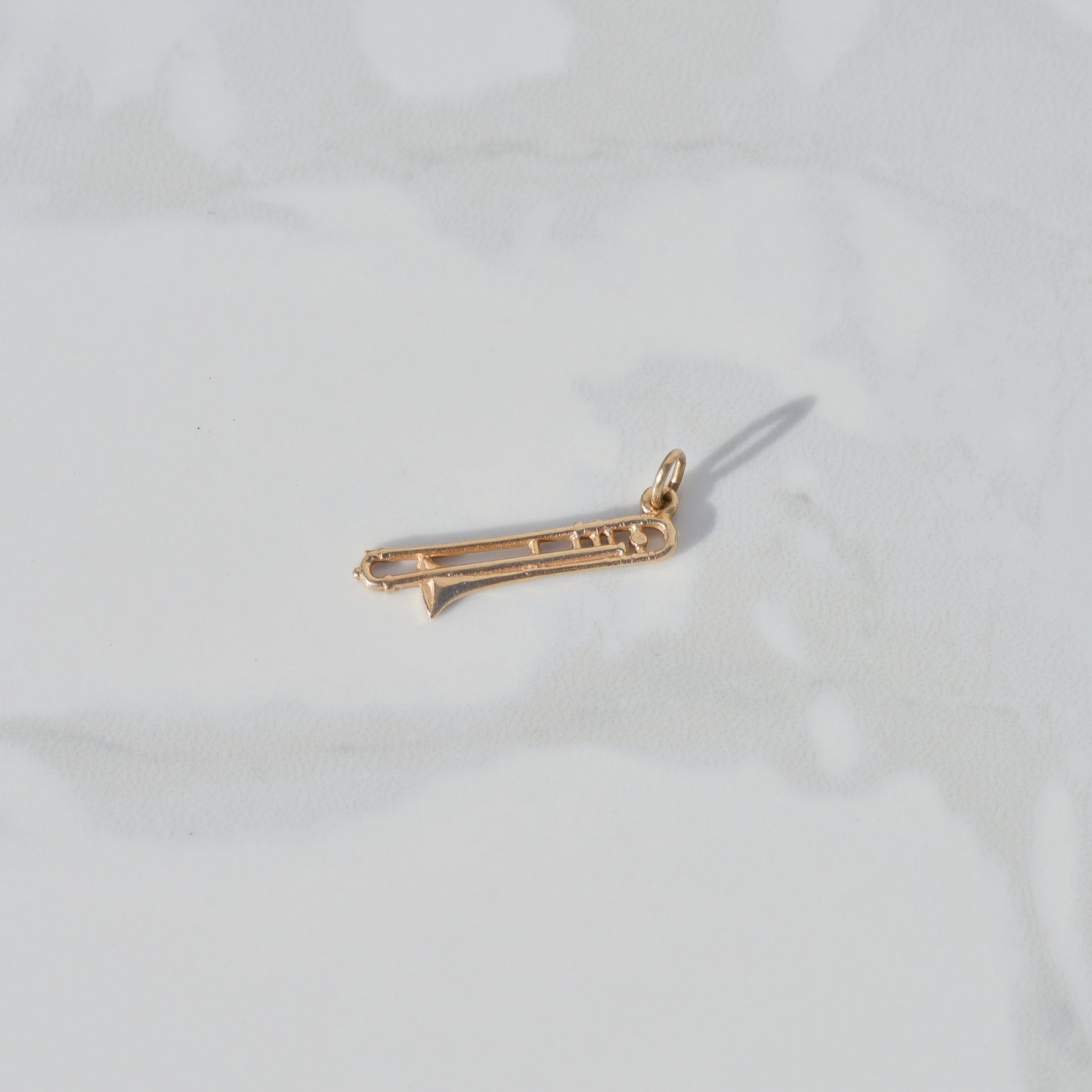 Estate Trombone Charm 14k