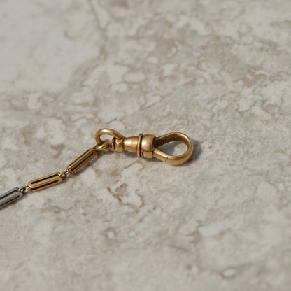 Antique Platinum and Gold Fancy Link Watch Chain