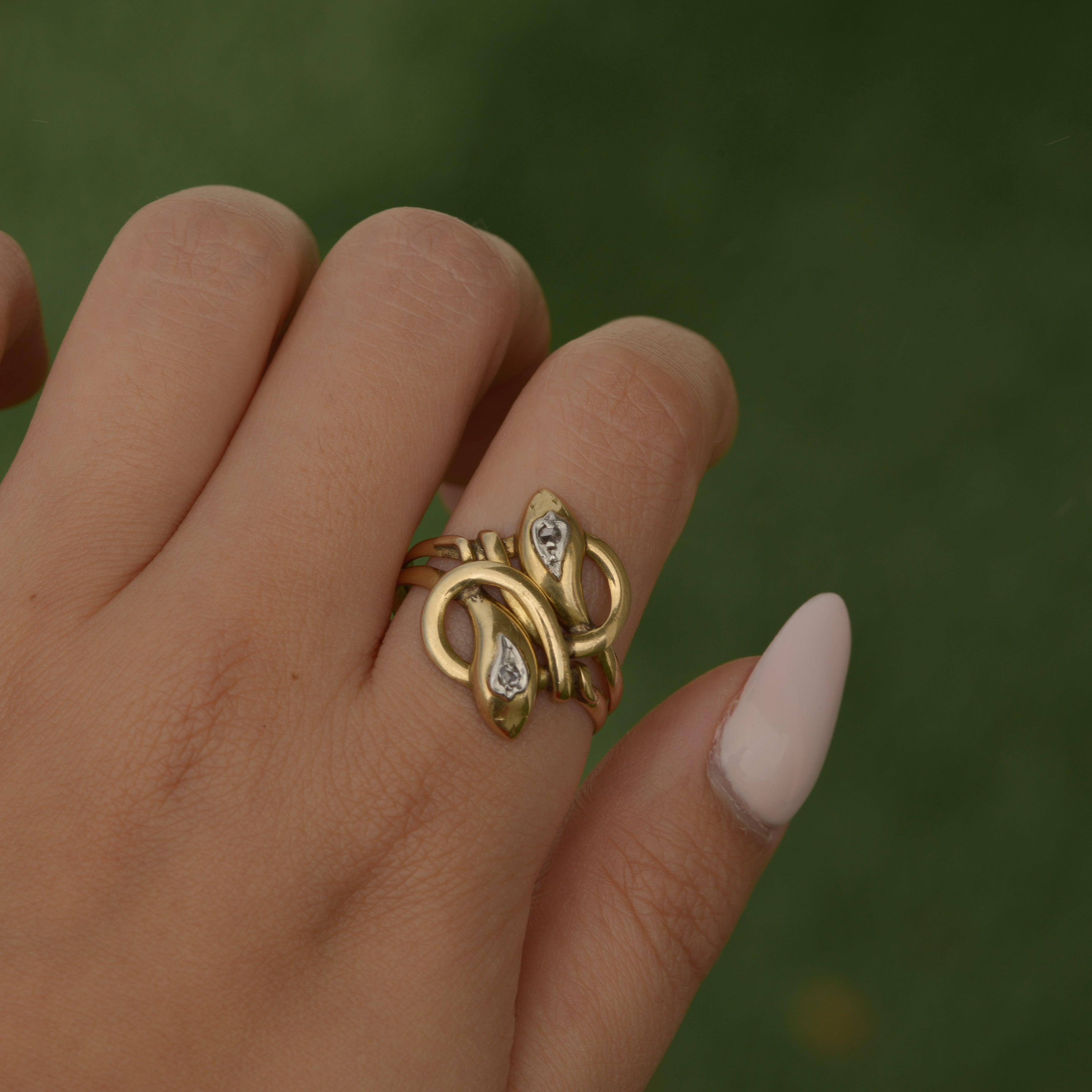 Victorian Double Snake Ring