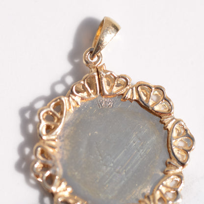 Vintage Virgo Medallion Charm 14k