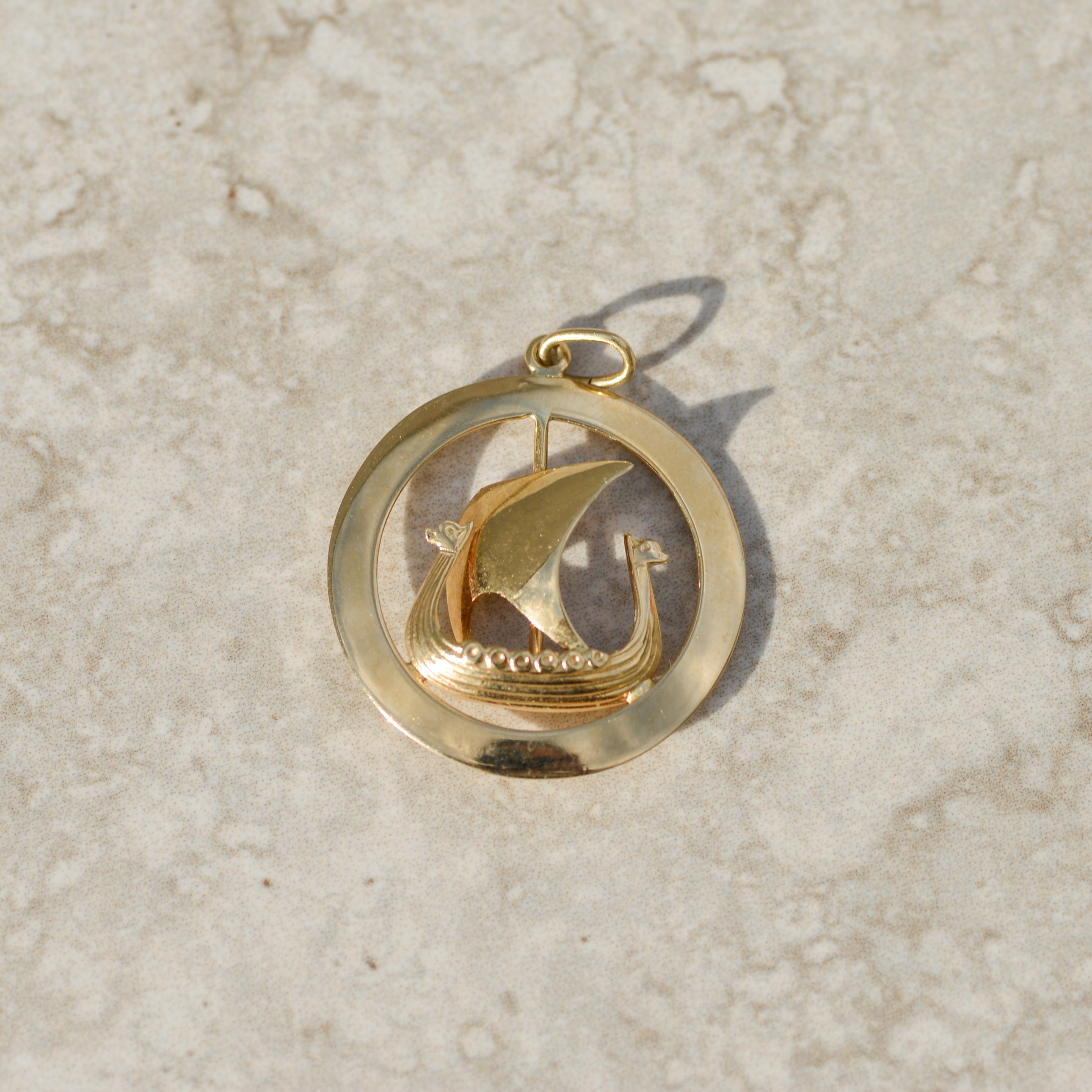 Vintage Viking Ship Charm
