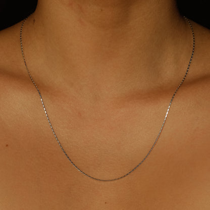 Bar Chain Necklace 21" 14k Gold