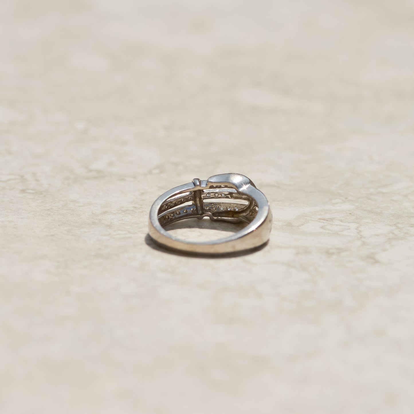 Vintage Diamond Buckle Ring