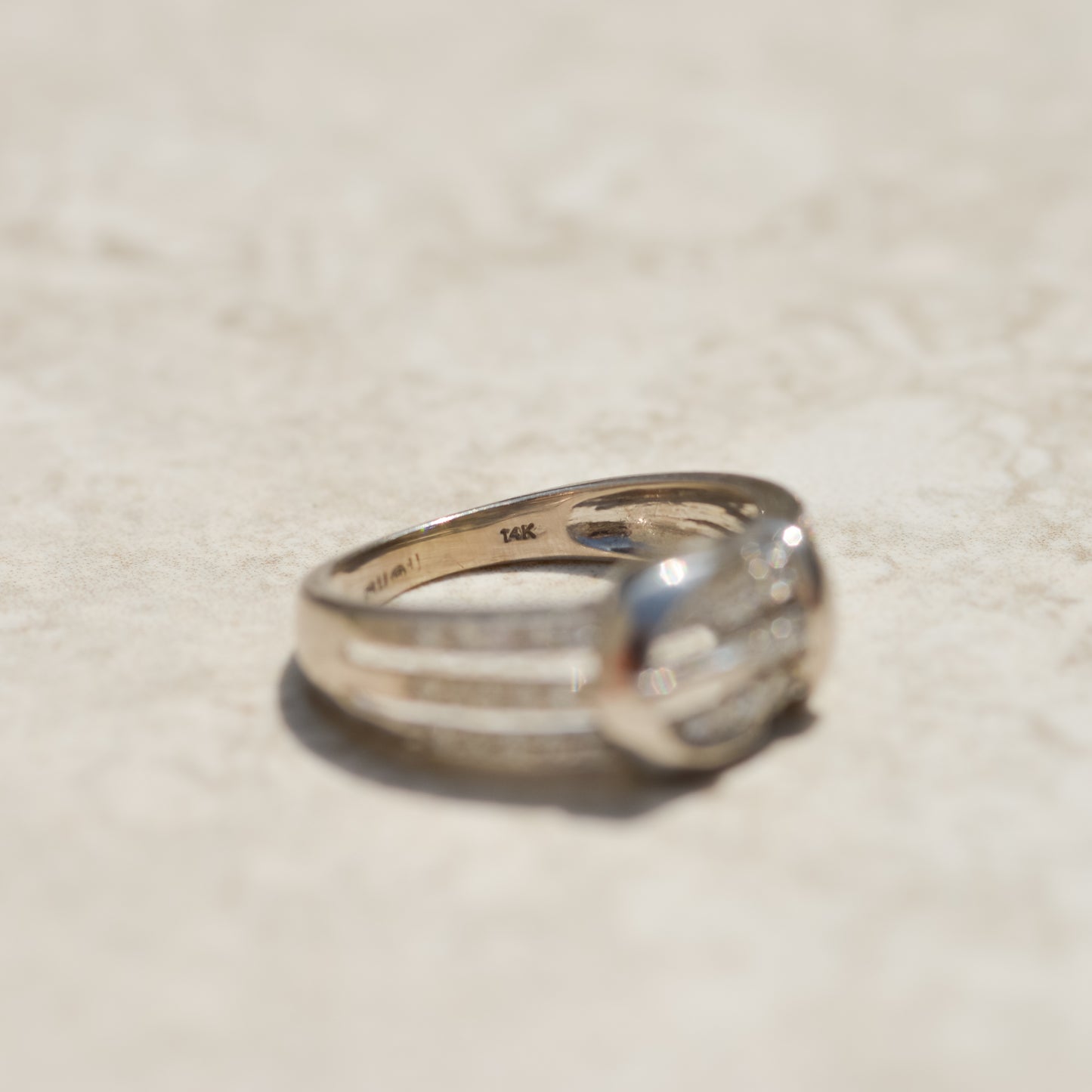 Vintage Diamond Buckle Ring