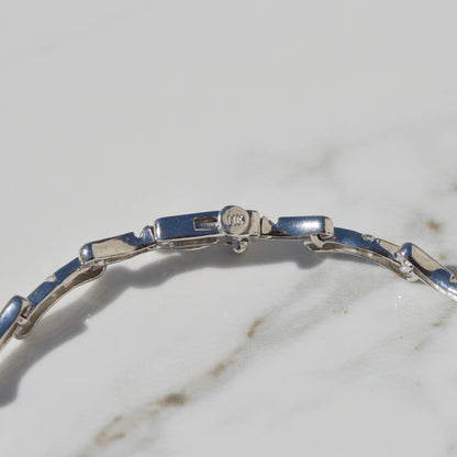 Estate White Gold Diamond Bracelet 14k