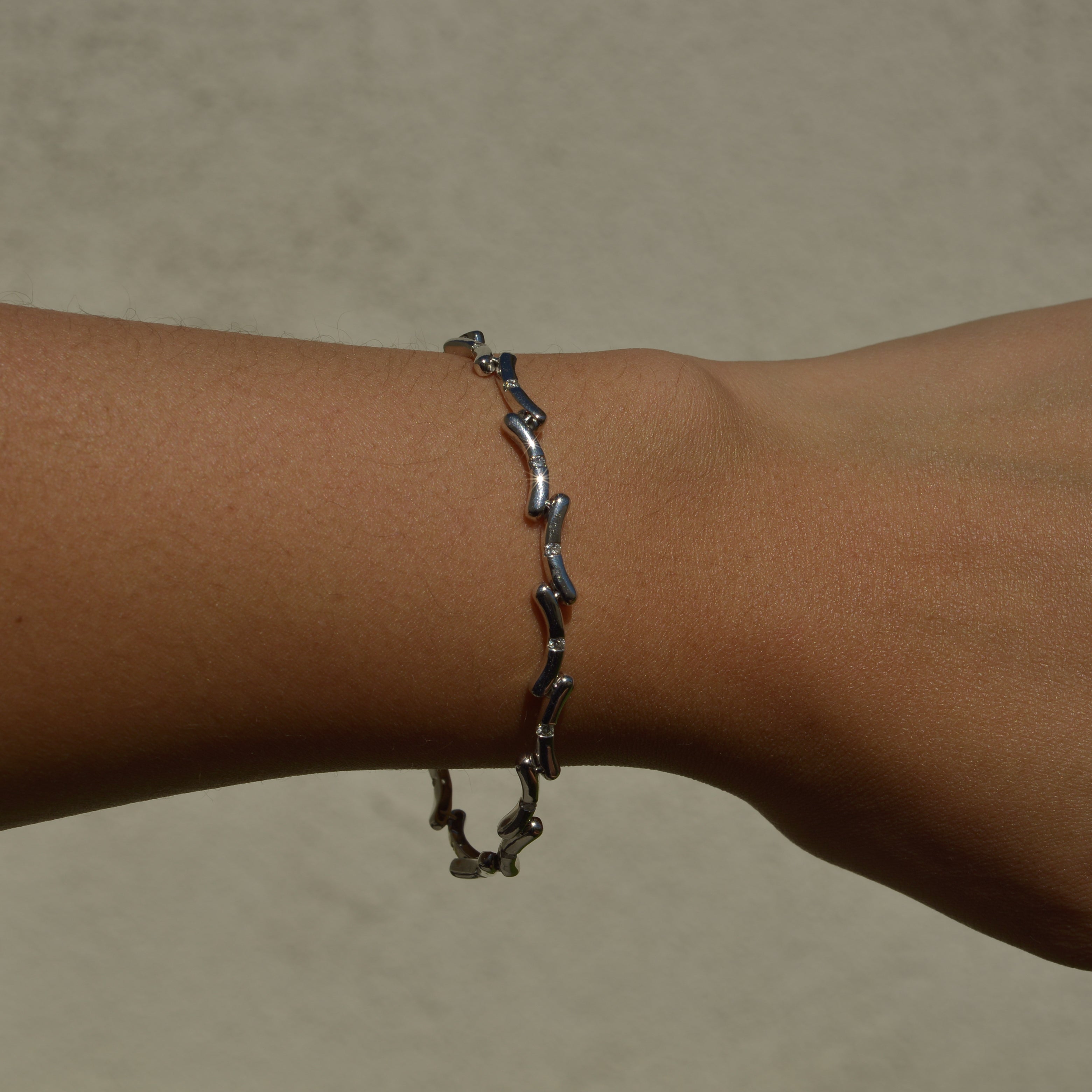 Estate White Gold Diamond Bracelet