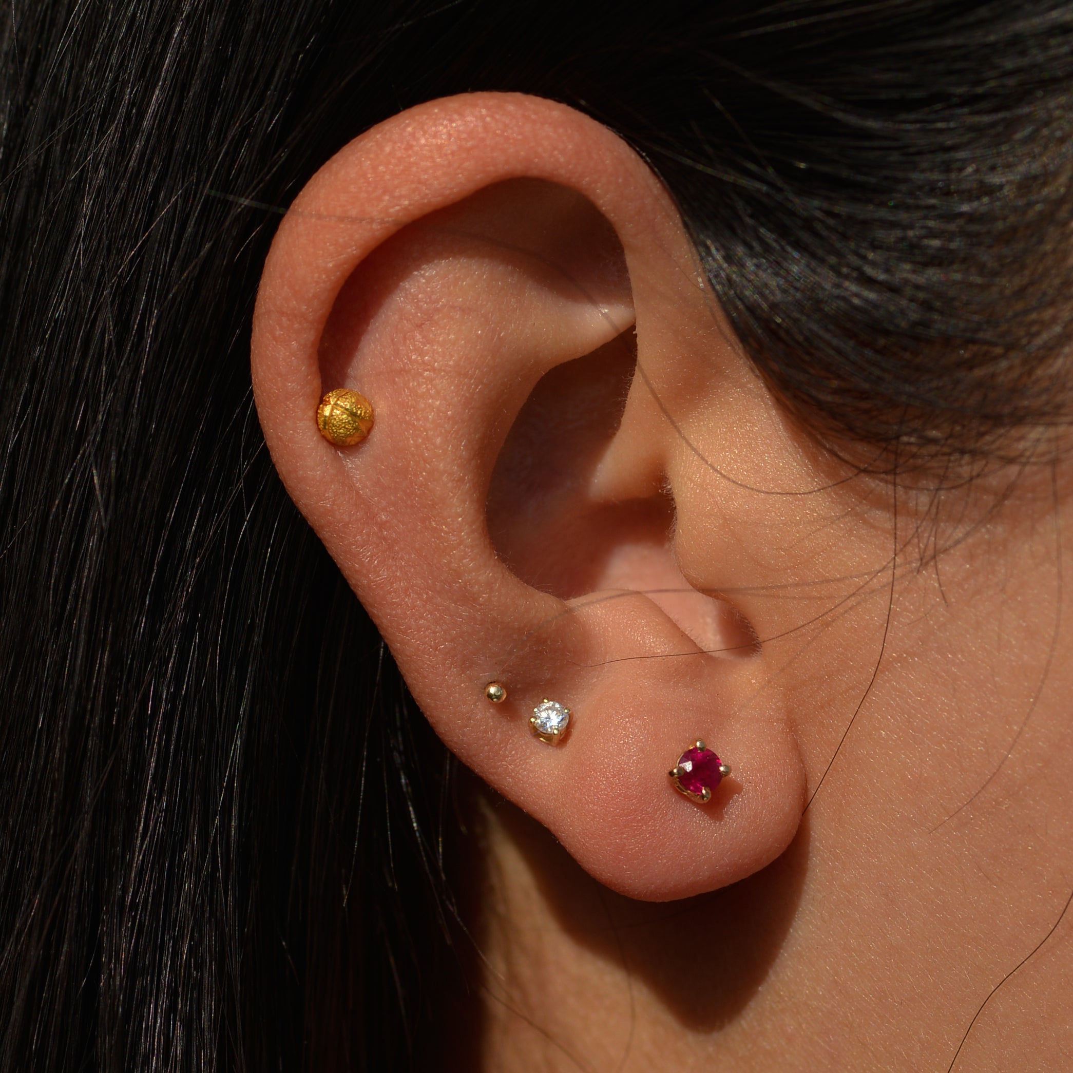 Estate Ruby Screw Back Studs