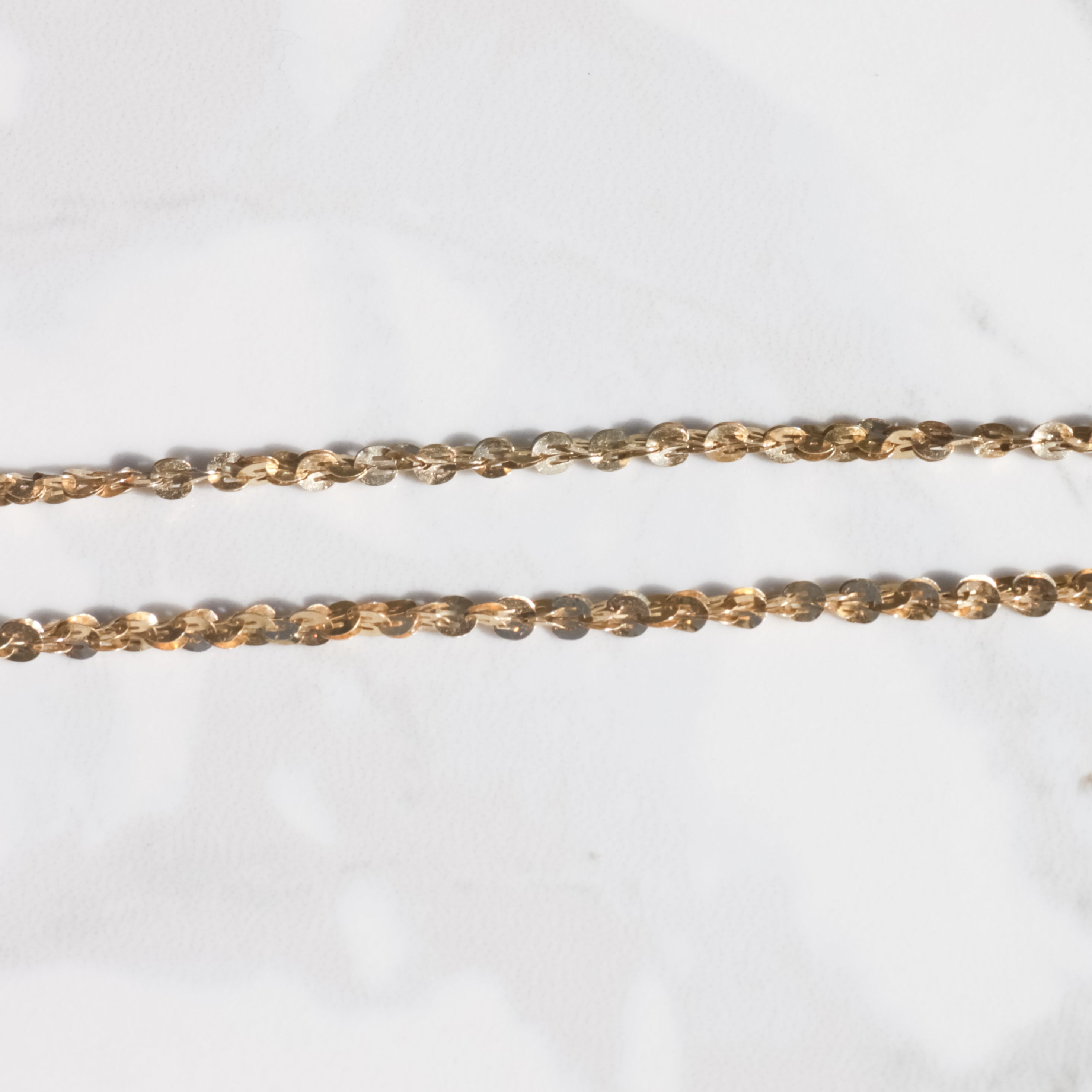 Vintage Fancy Chain Necklace 18.5" 14k Gold