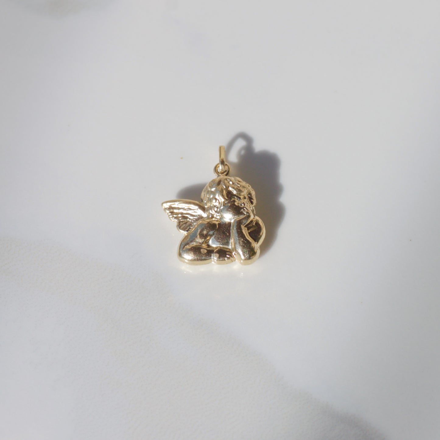 Vintage Puffy Angel Charm/Pendant 14k