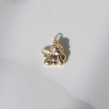 Vintage Puffy Angel Charm/Pendant 14k