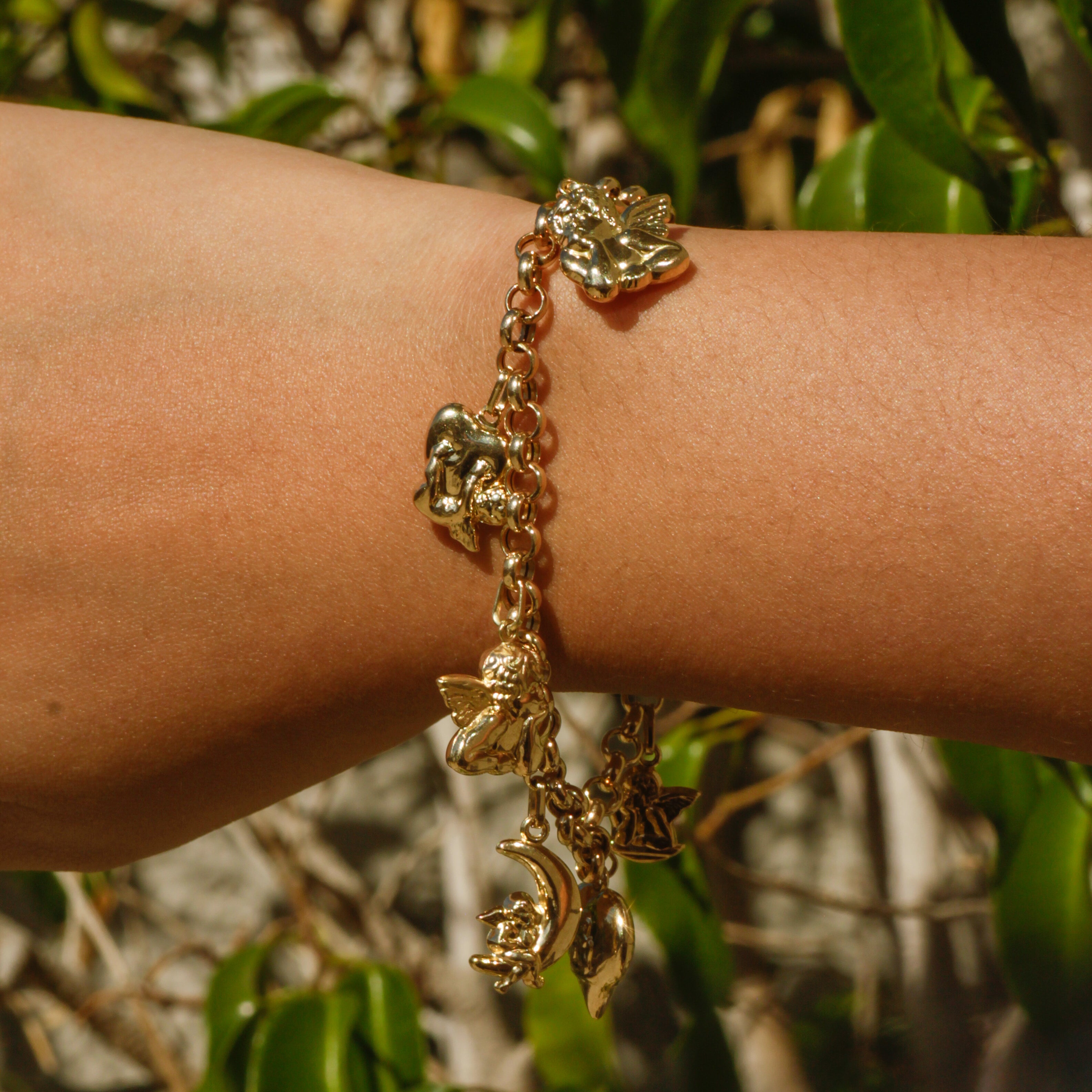 Vintage Cherub Charm Bracelet