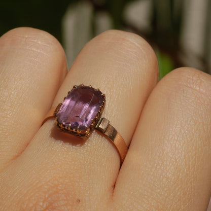 Antique Amethyst Ring 10k Gold Sz 7