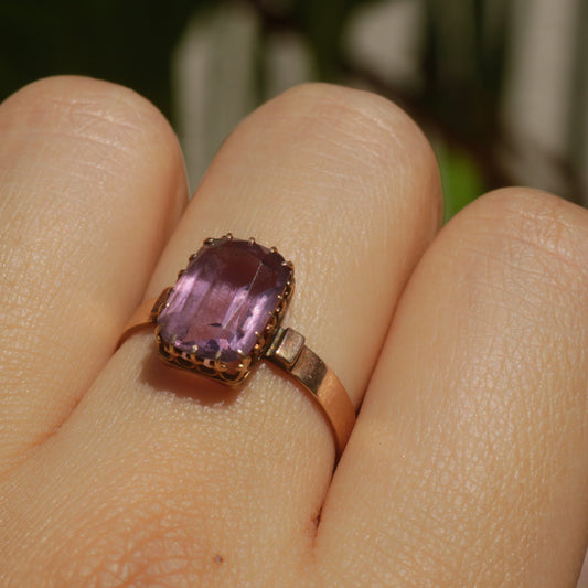 Antique Amethyst Ring 10k Gold Sz 7