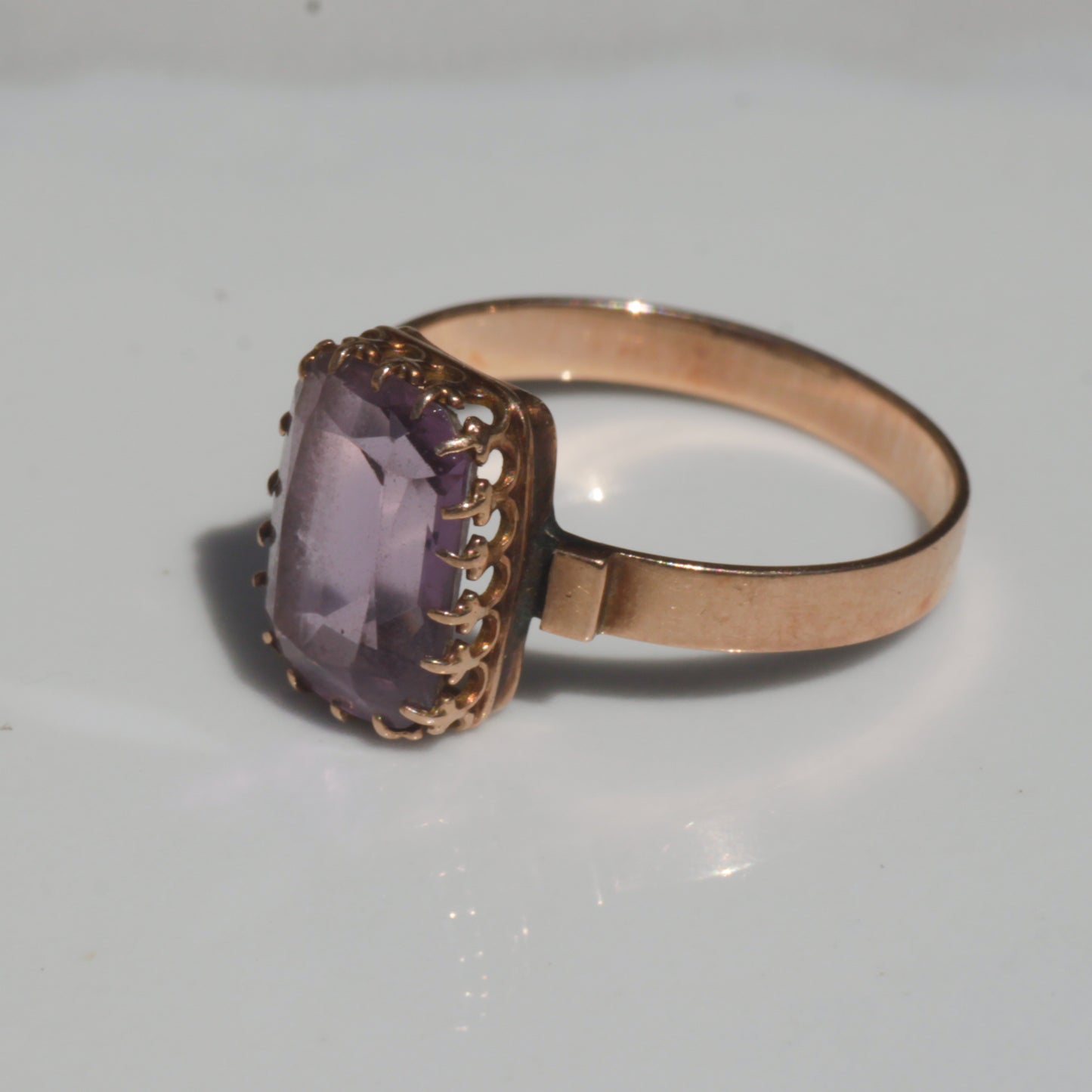 Antique Amethyst Ring 10k Gold Sz 7