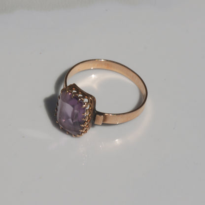 Antique Amethyst Ring 10k Gold Sz 7