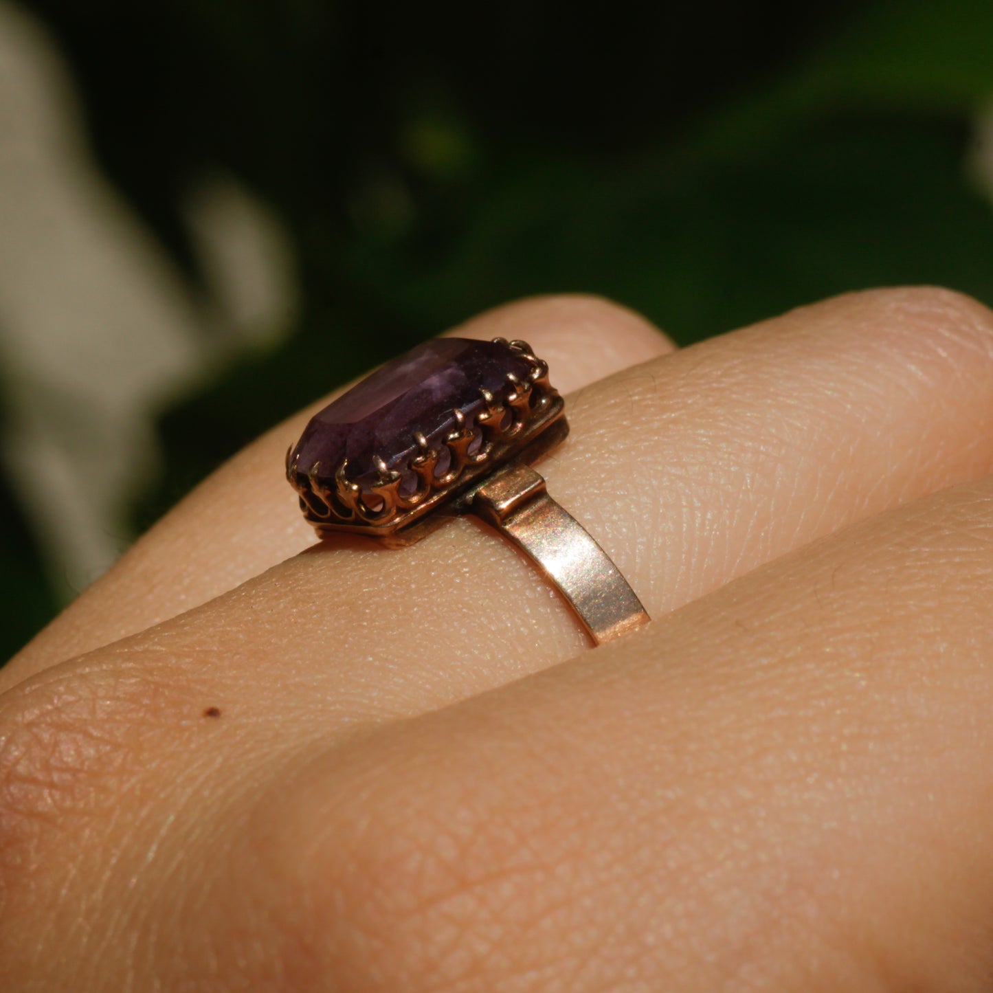 Antique Amethyst Ring 10k Gold Sz 7