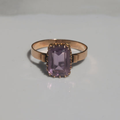 Antique Amethyst Ring 10k Gold Sz 7