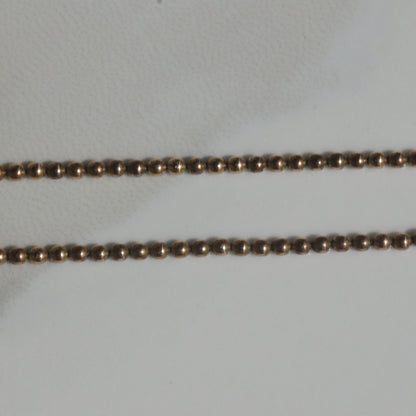 Antique Ball Chain Necklace 16" 14k Gold