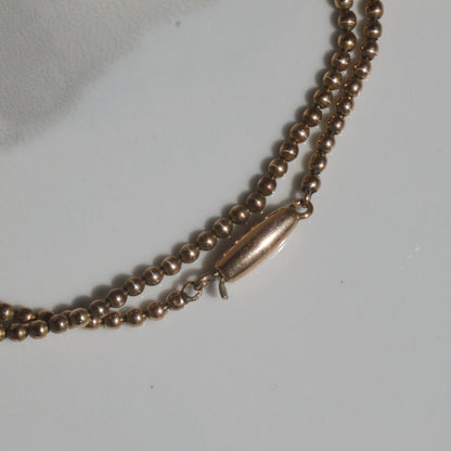 Antique Ball Chain Necklace 16" 14k Gold