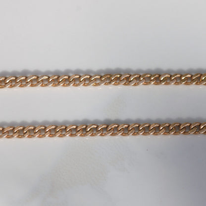 Antique Watch Curb Chain 15" 14k Gold