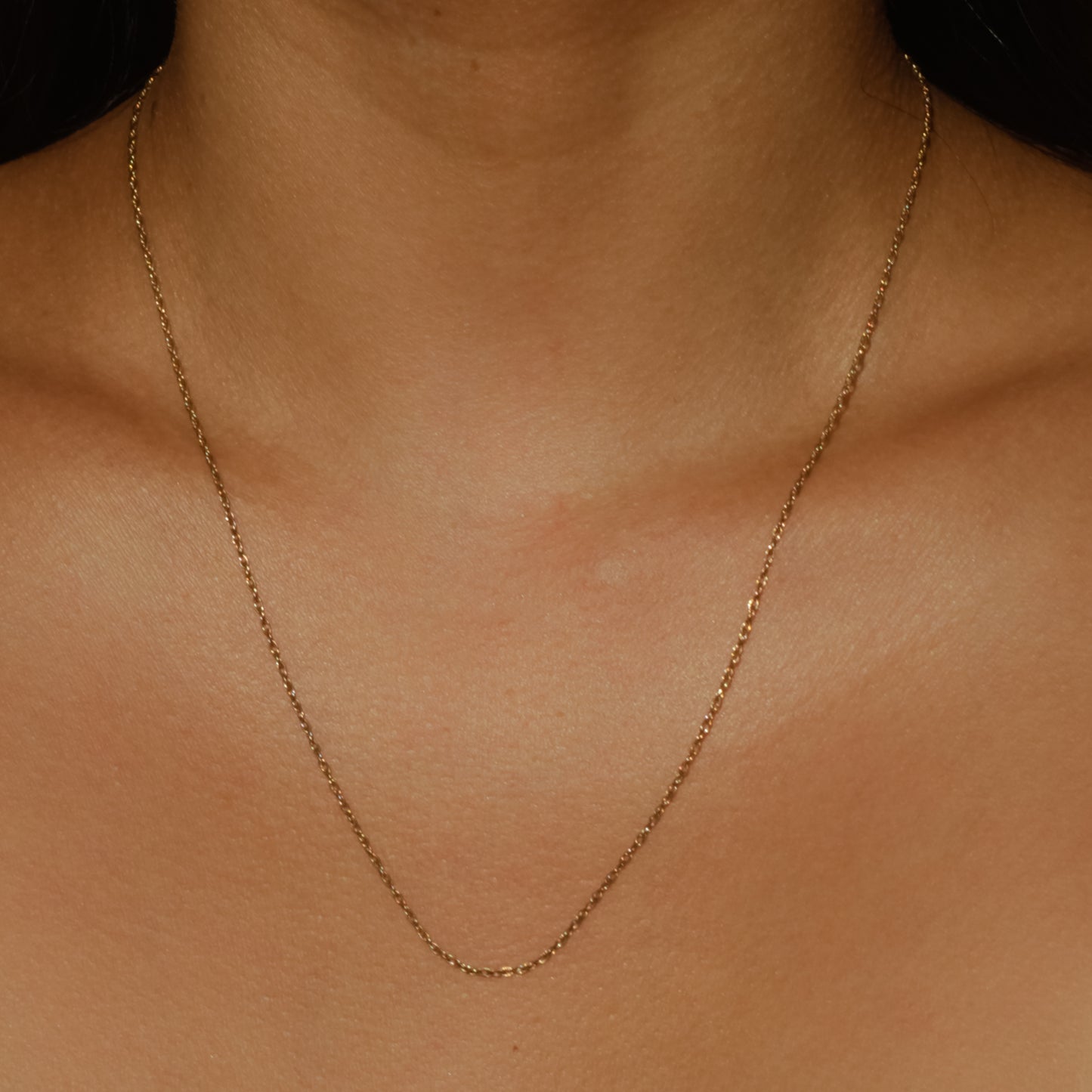 Dainty Rope Chain 19.75" 14k Gold