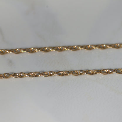 Dainty Rope Chain 19.75" 14k Gold