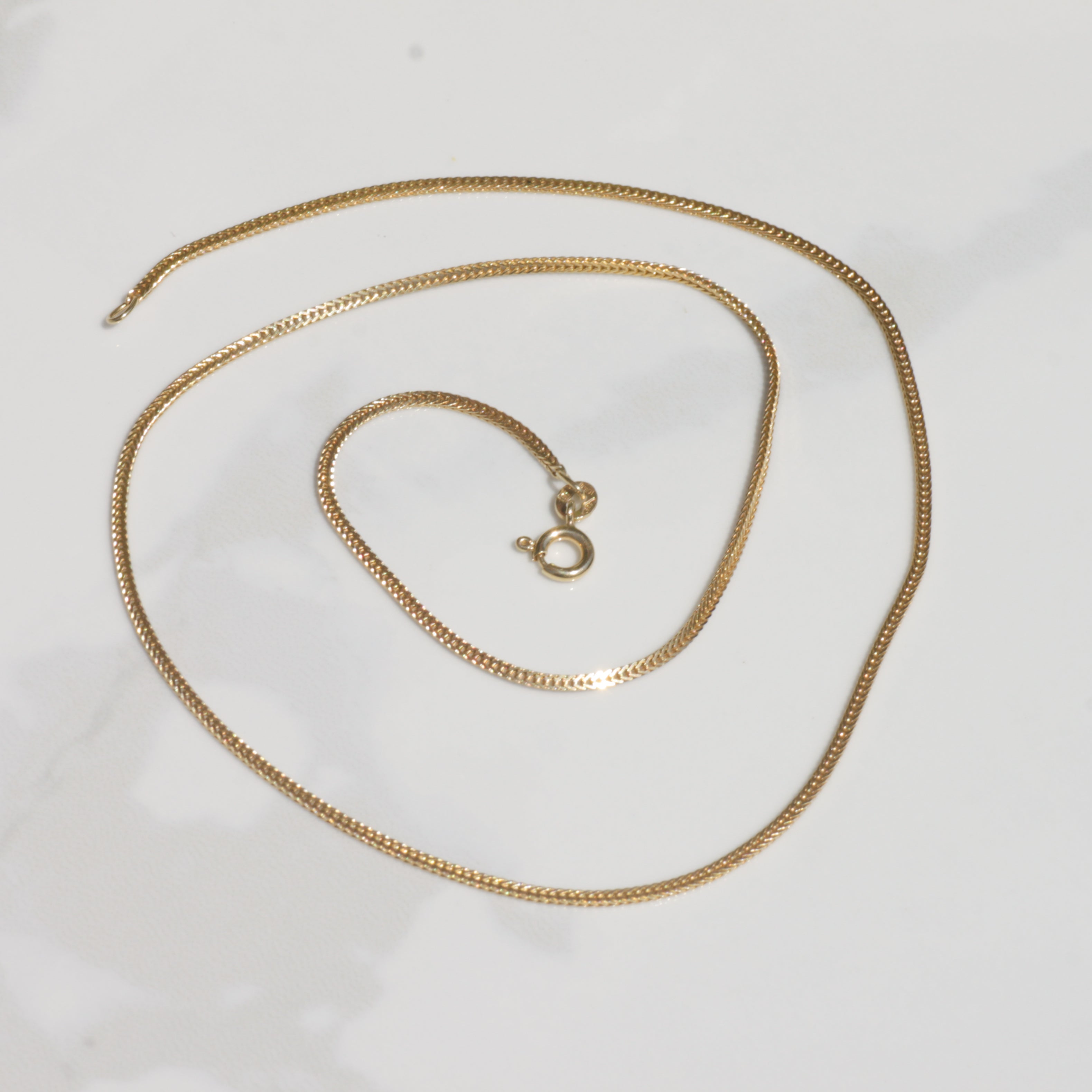 Vintage Foxtail Chain 18" 14k Gold
