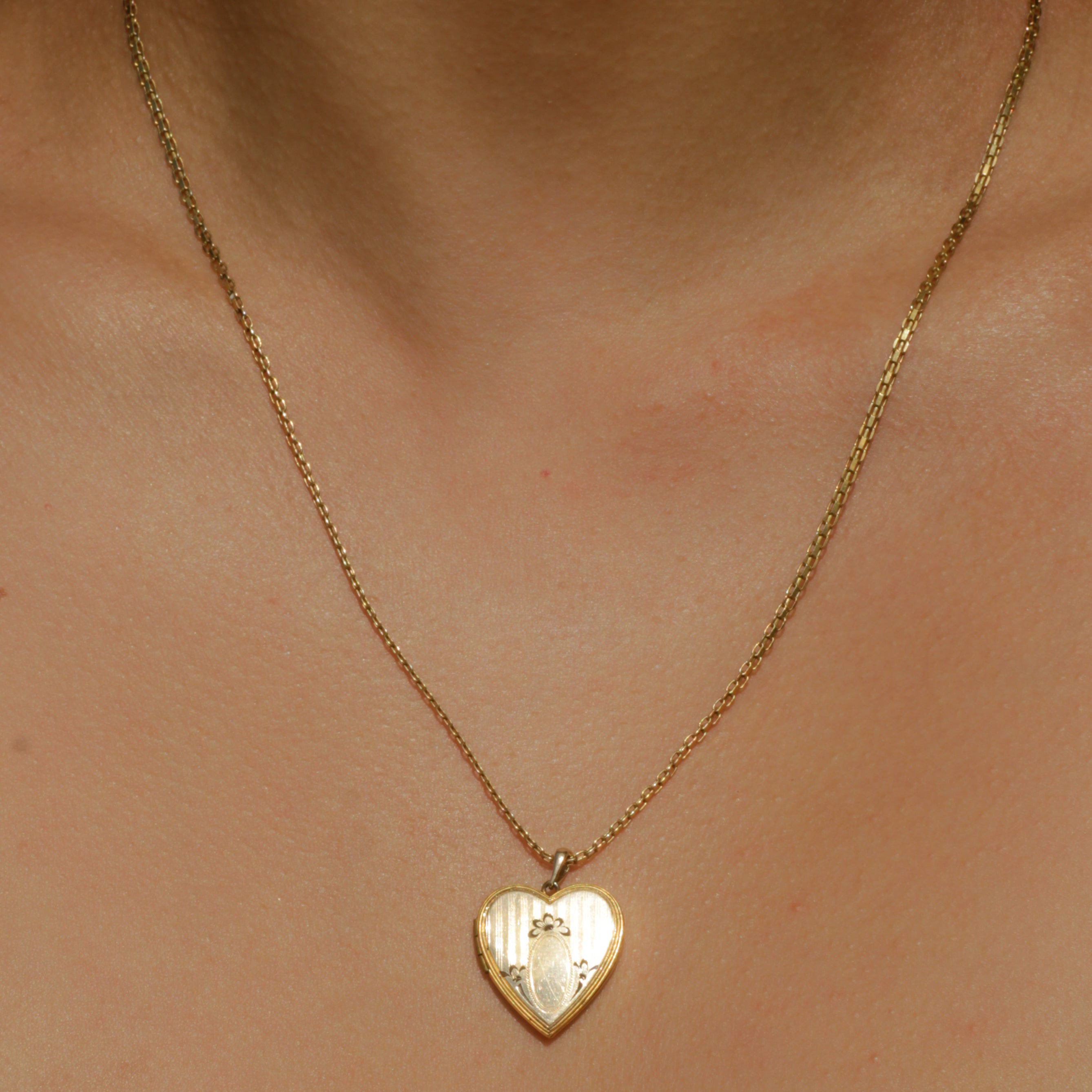 Vintage Heart-shaped Locket 10k Gold