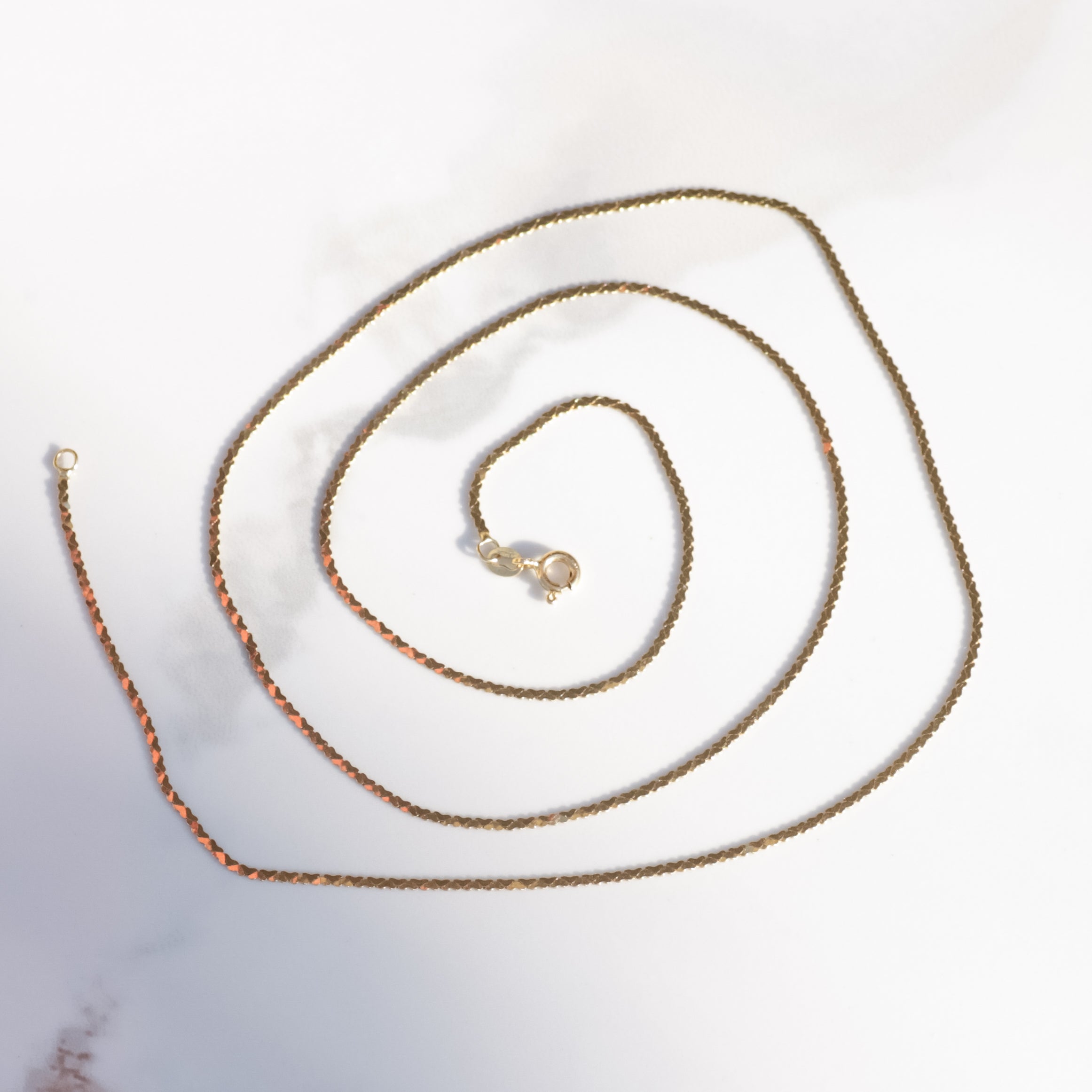 Vintage Heart Chain 23.75" 14k Gold
