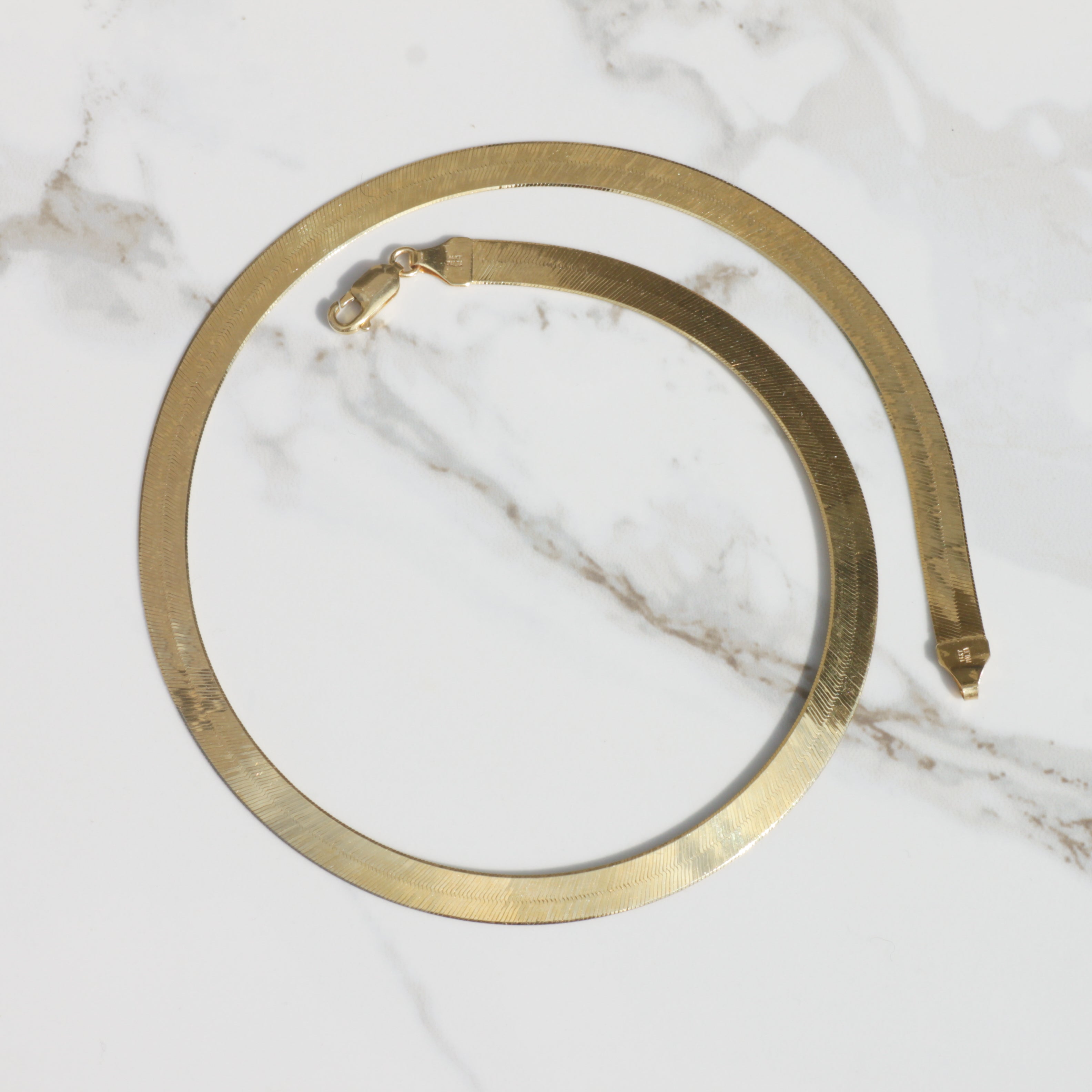 Vintage 7mm Herringbone Necklace