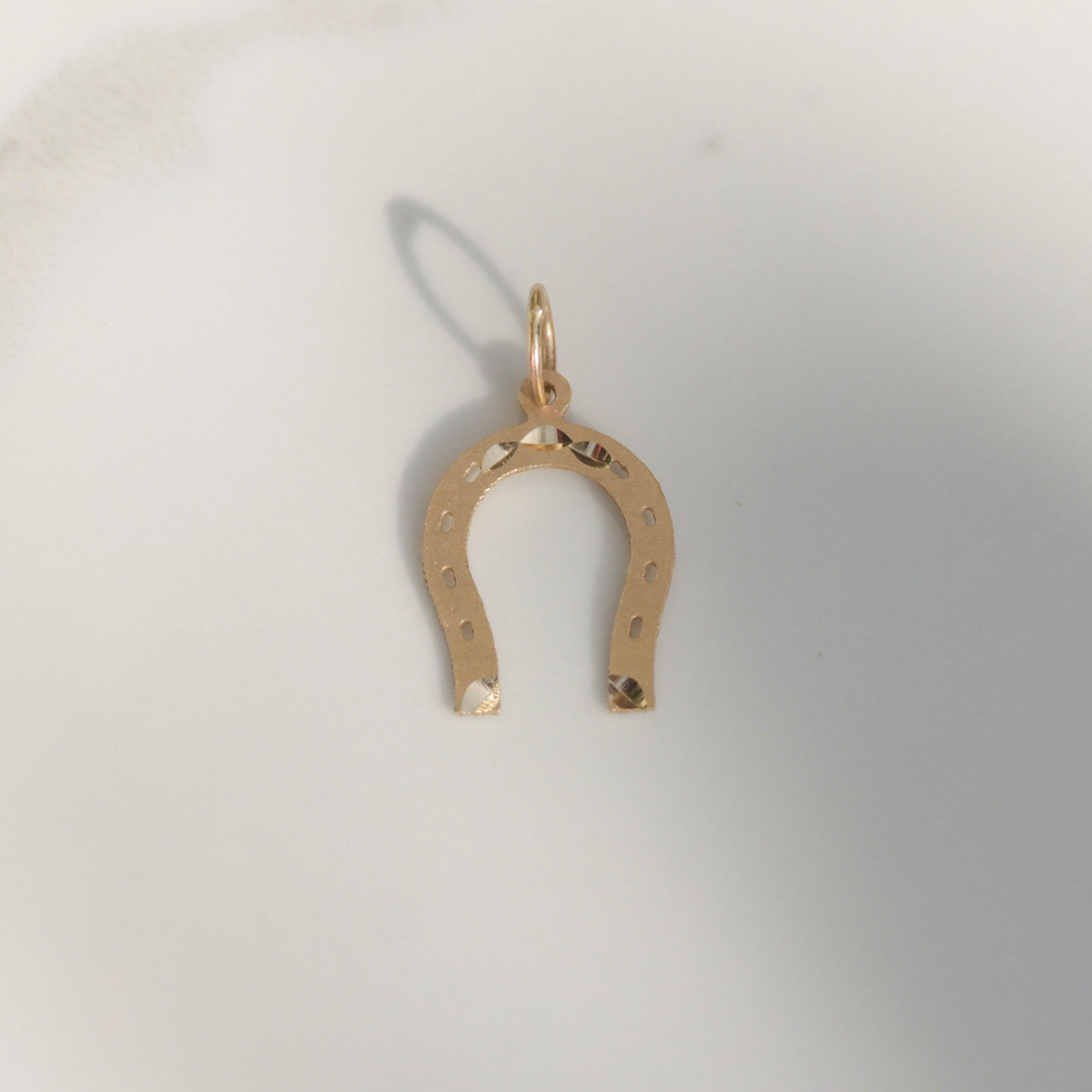 Vintage Horseshoe Charm 14k