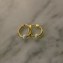 Vintage 14k Gold Pearl Huggie Hoops