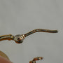 Vintage 14k Gold Pearl Huggie Hoops