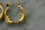 Vintage 14k Gold Whale Hoops