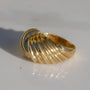 Vintage Chunky Twisted Ripple Ring 14k Sz 3.75